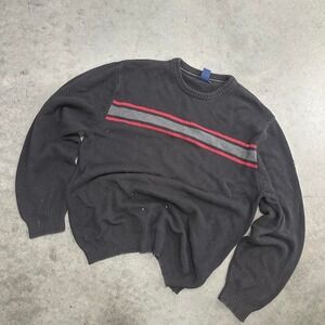 90s Basic Editions Black Striped Sweater